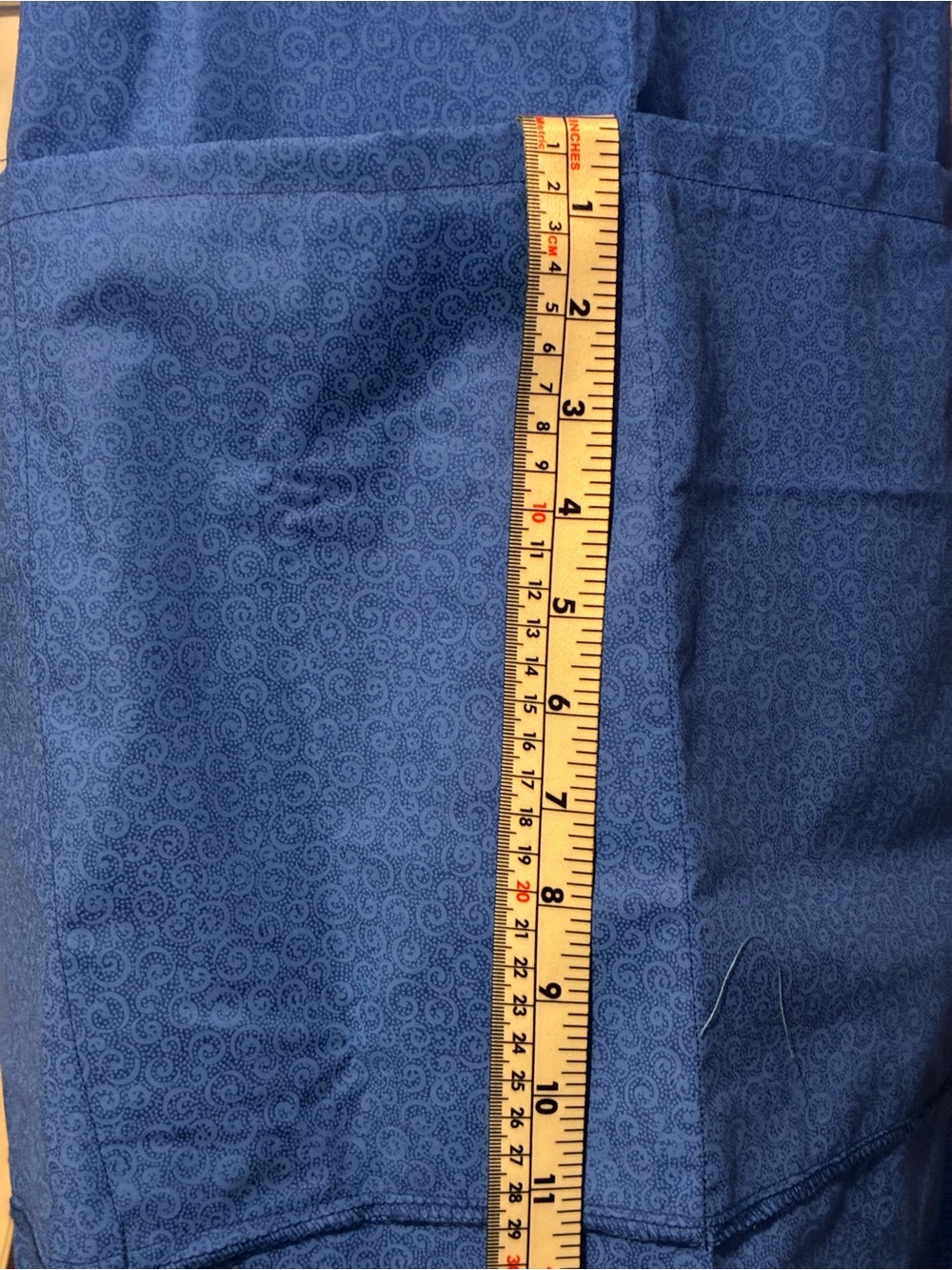 Blue Utility Apron with 4 Large Front Tool Pockets Hand-Made New Without Tags - Picture 5 of 6